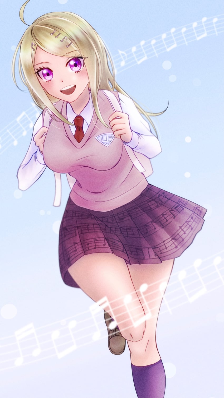 akamatsu kaede (danganronpa and 1 more) drawn by satori_(aosky9077)