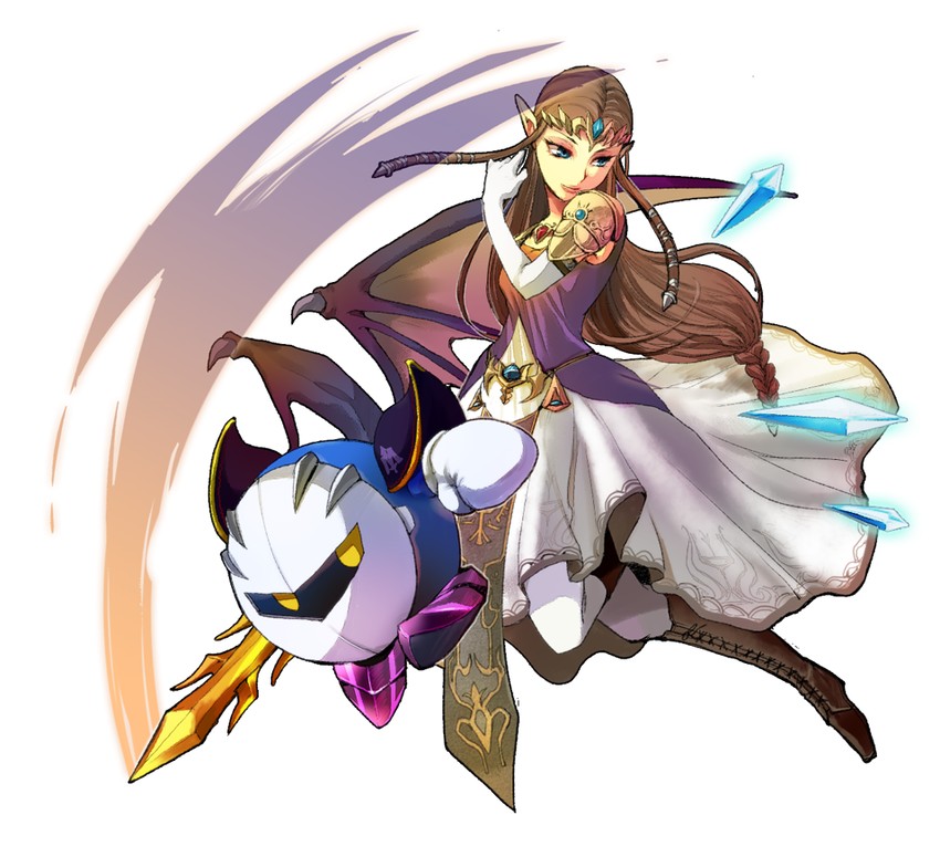 princess zelda and meta knight (the legend of zelda and 3 more) drawn by yuki_(popopo)