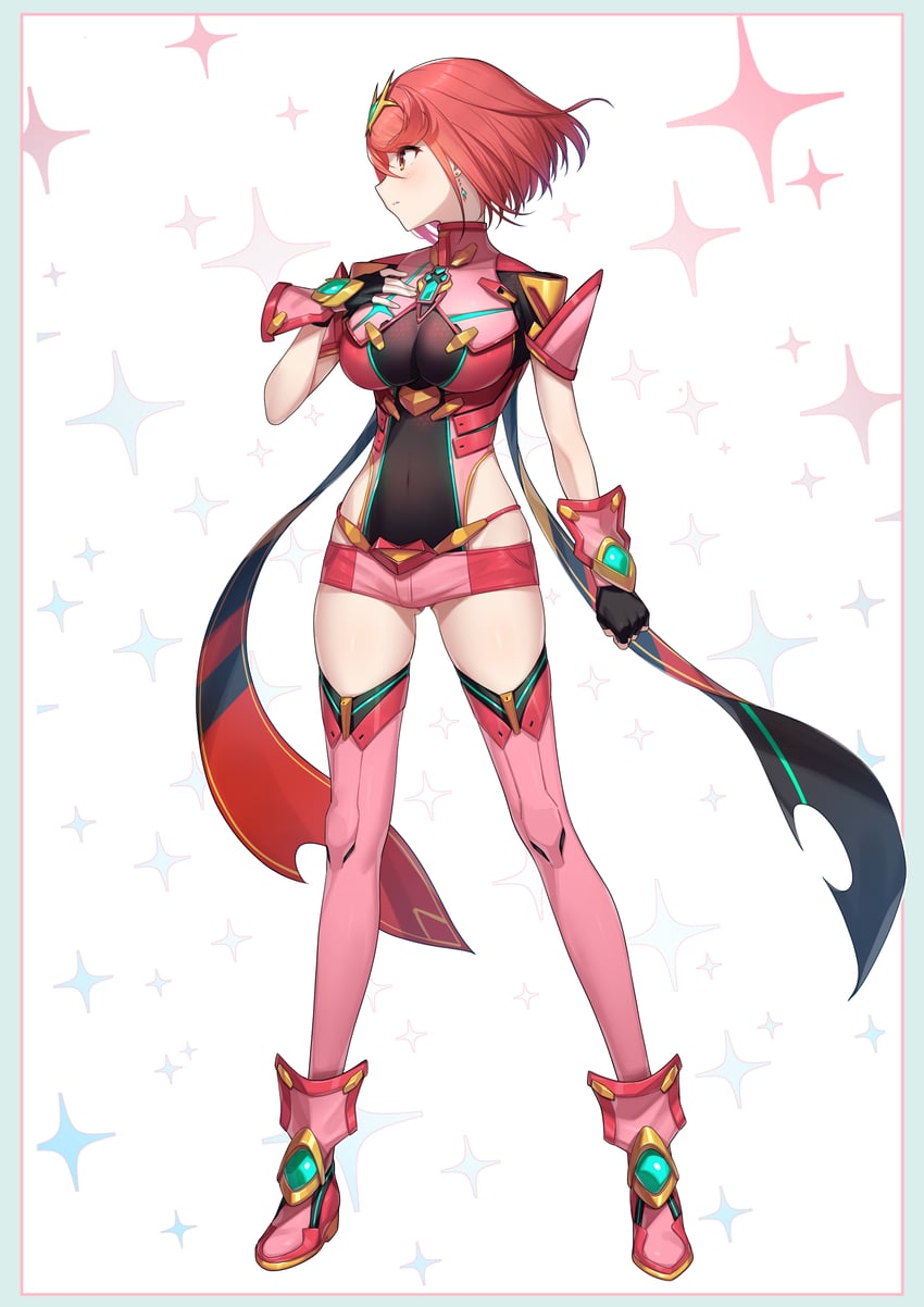 pyra (xenoblade chronicles and 1 more) drawn by green322