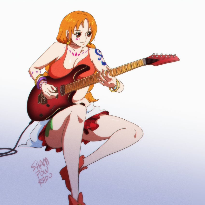 nami (one piece and 1 more) drawn by shampowrado