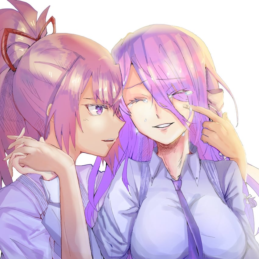 kura satomi and tsukishiro monaka (heaven burns red) drawn by ka_chikuoioio