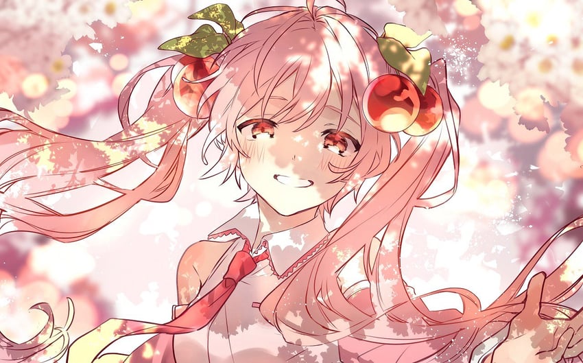 hatsune miku and sakura miku (vocaloid) drawn by doron_(desu)