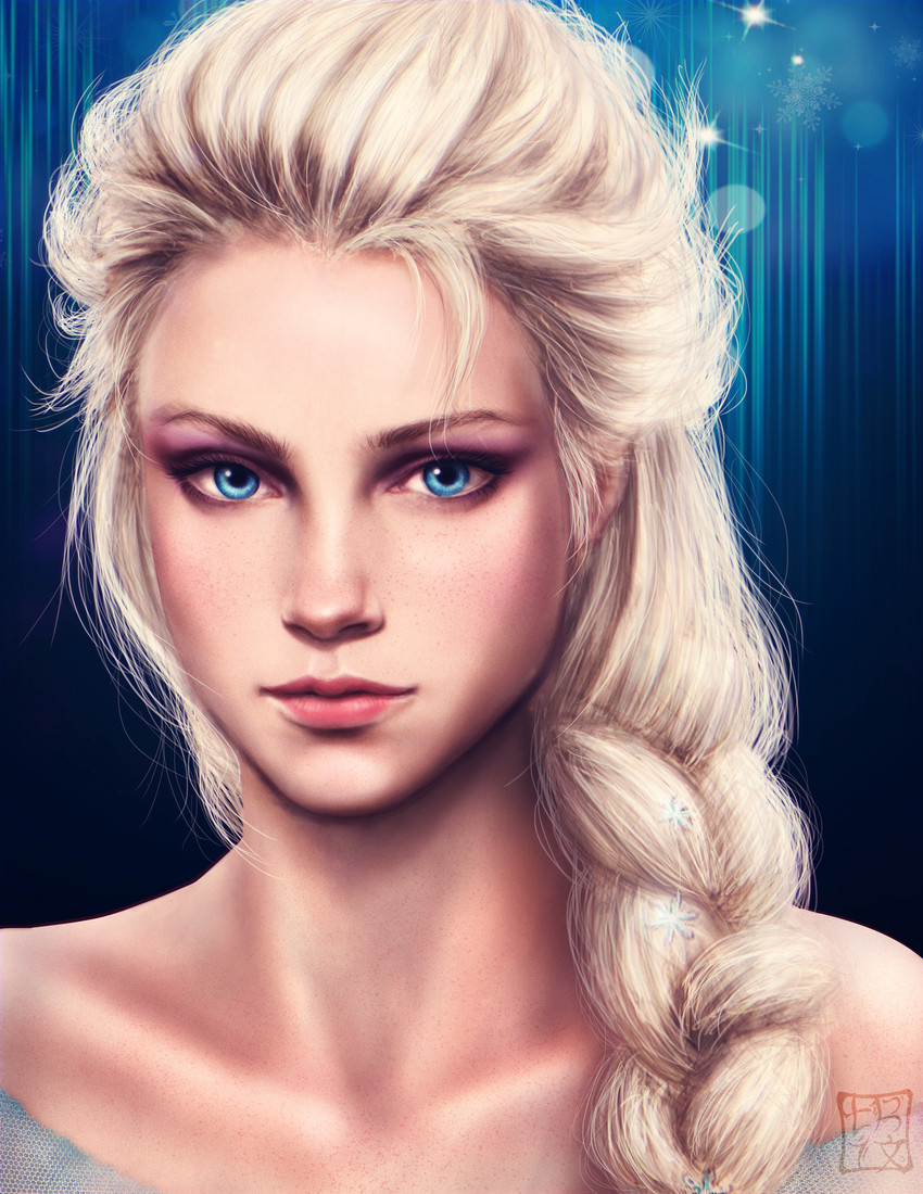 elsa (frozen) drawn by trixia