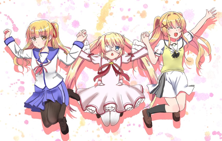 nakatsu shizuru, tsumugi wenders, and yusa (angel beats! and 3 more) drawn by maru_mayu