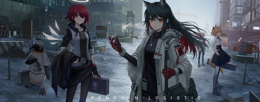 texas, exusiai, sora, croissant, and emperor (arknights) drawn by zhai