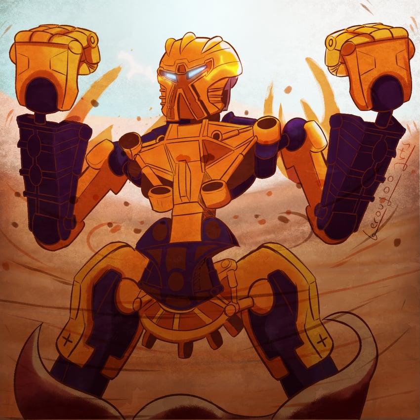 mata nui (the lego group and 1 more) drawn by gerou100