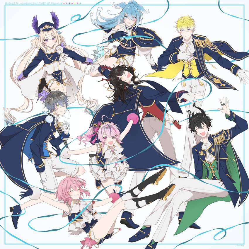 elira pendora, enna alouette, ike eveland, vox akuma, rosemi lovelock, and 3 more (nijisanji and 1 more) drawn by minkong0110