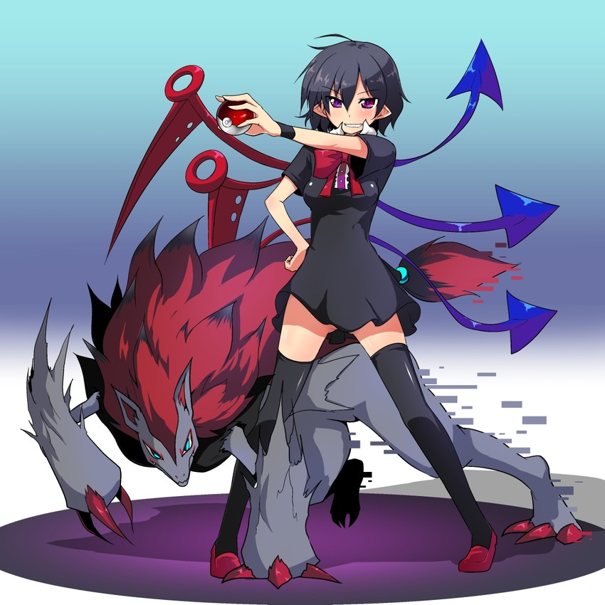 houjuu nue and zoroark (touhou and 1 more) drawn by chipa_(arutana)
