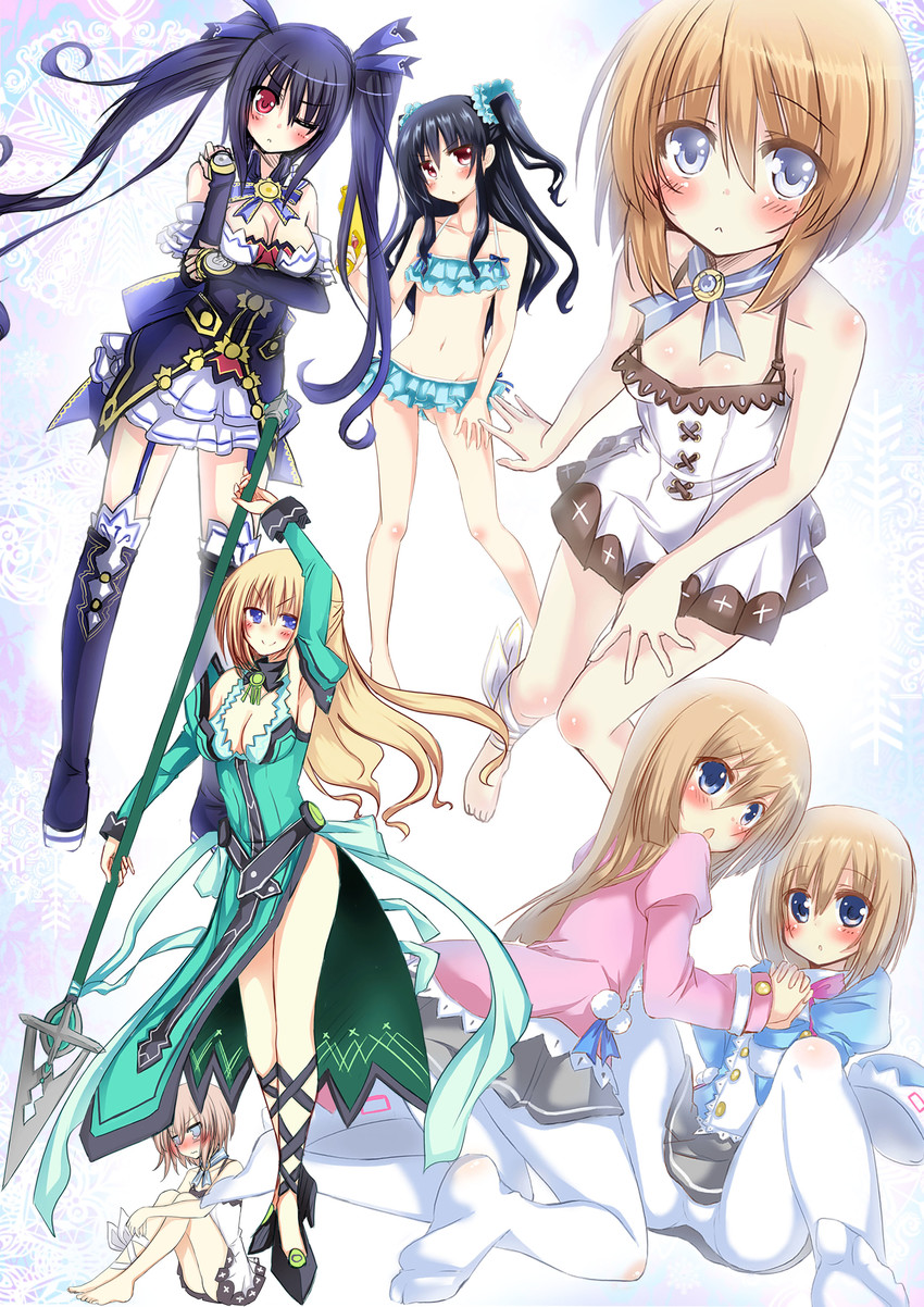 noire, blanc, vert, uni, rom, and 1 more (neptune) drawn by zero-theme