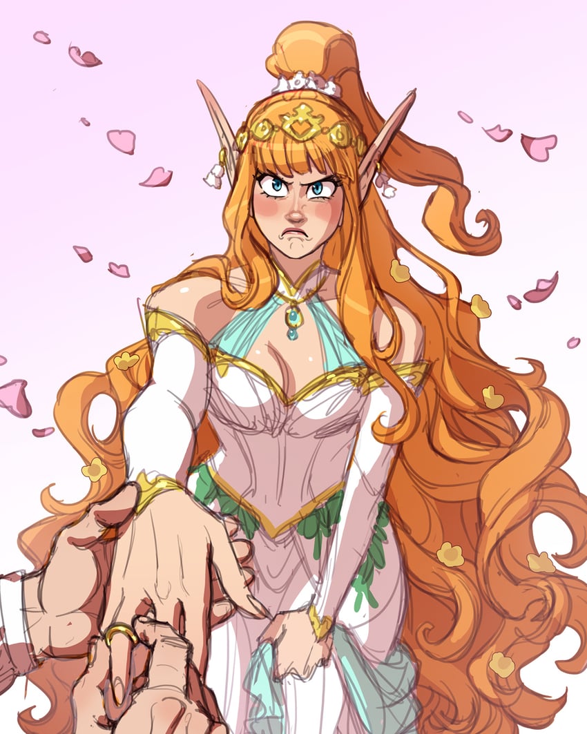 elf and human (original and 1 more) drawn by meadow_(meadowlurking)