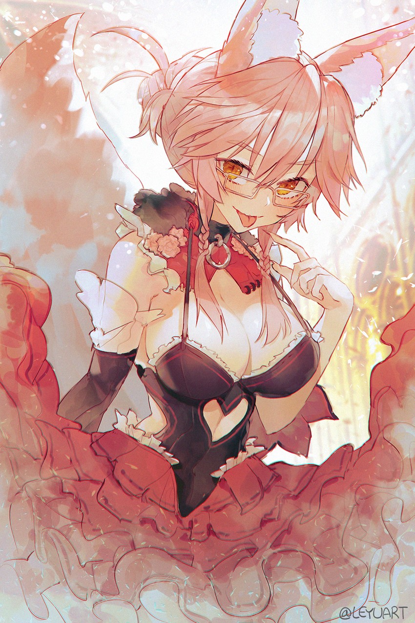 tamamo and koyanskaya (fate and 1 more) drawn by leyu