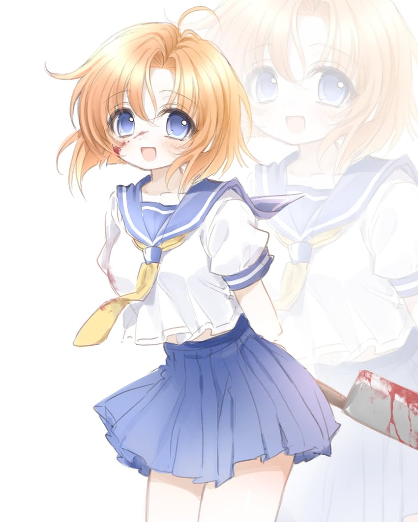 ryuuguu rena (higurashi no naku koro ni) drawn by mipi_(u3u_00)