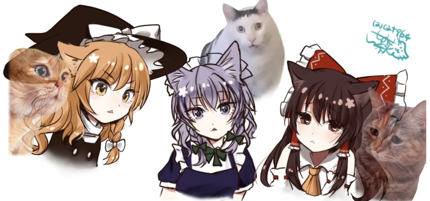 hakurei reimu, kirisame marisa, and izayoi sakuya (touhou) drawn by ichinose_aki