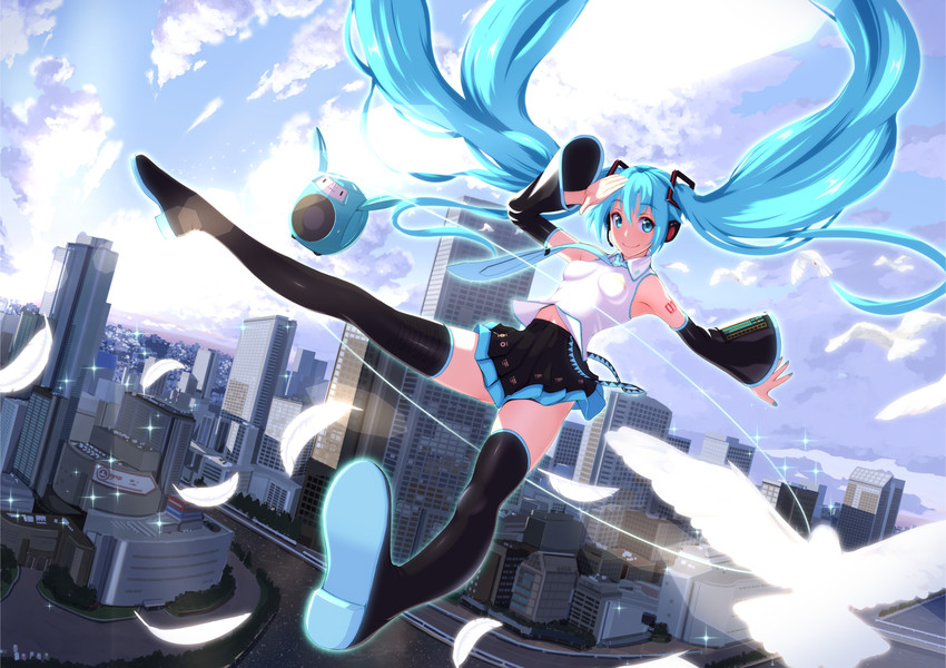 hatsune miku (vocaloid) drawn by nanahime