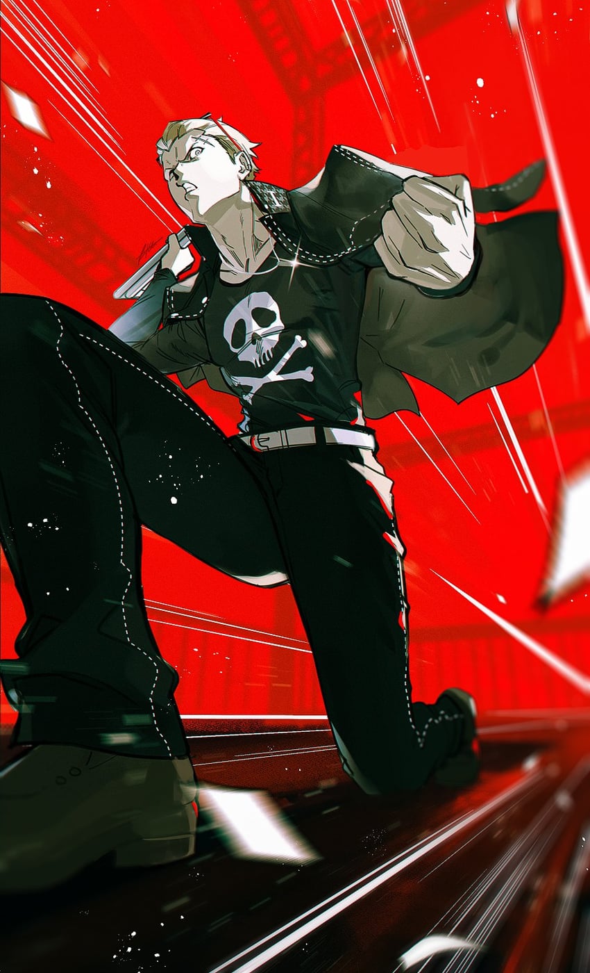 tatsumi kanji (persona and 1 more) drawn by btmr_game