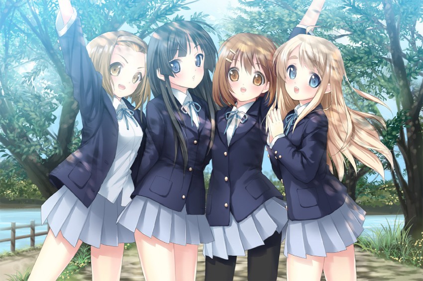 akiyama mio, hirasawa yui, tainaka ritsu, and kotobuki tsumugi (k-on!) drawn by kimishima_ao