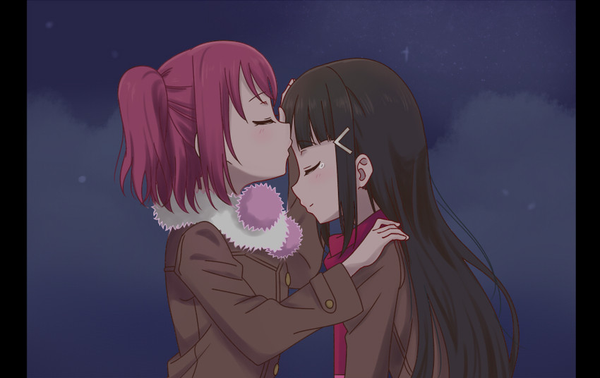 kurosawa dia and kurosawa ruby (love live! and 1 more) drawn by ru_yue_kong