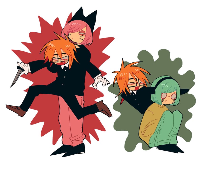 randal ivory, nyon, and nyen (randal's friends) drawn by pomepom285685