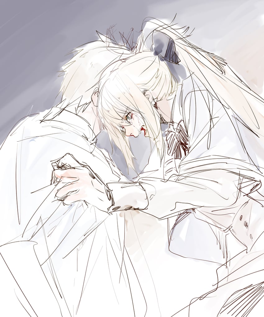 aesc and uther pendragon (fate and 1 more) drawn by yamo_27