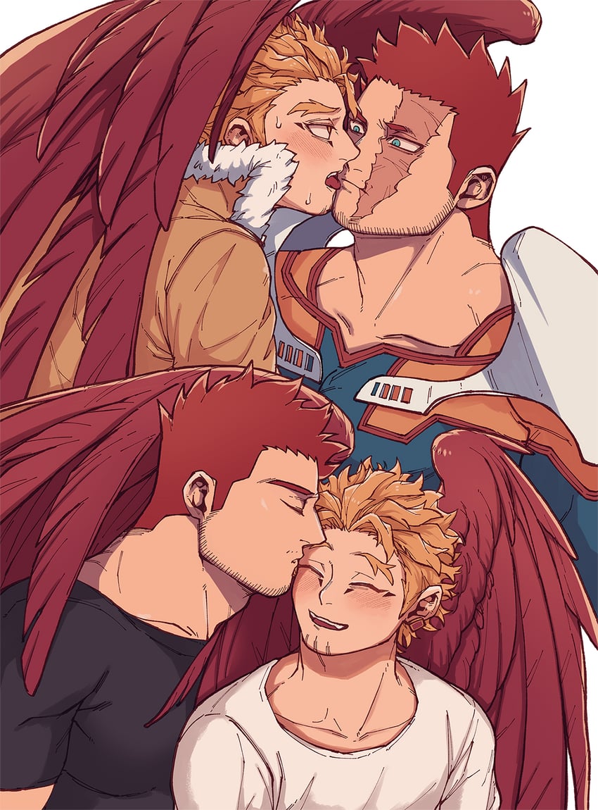 endeavor and hawks (boku no hero academia) drawn by abbbby_28
