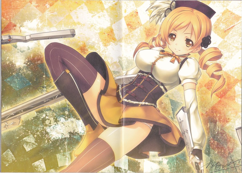 tomoe mami (mahou shoujo madoka magica) drawn by oosaki_shin'ya