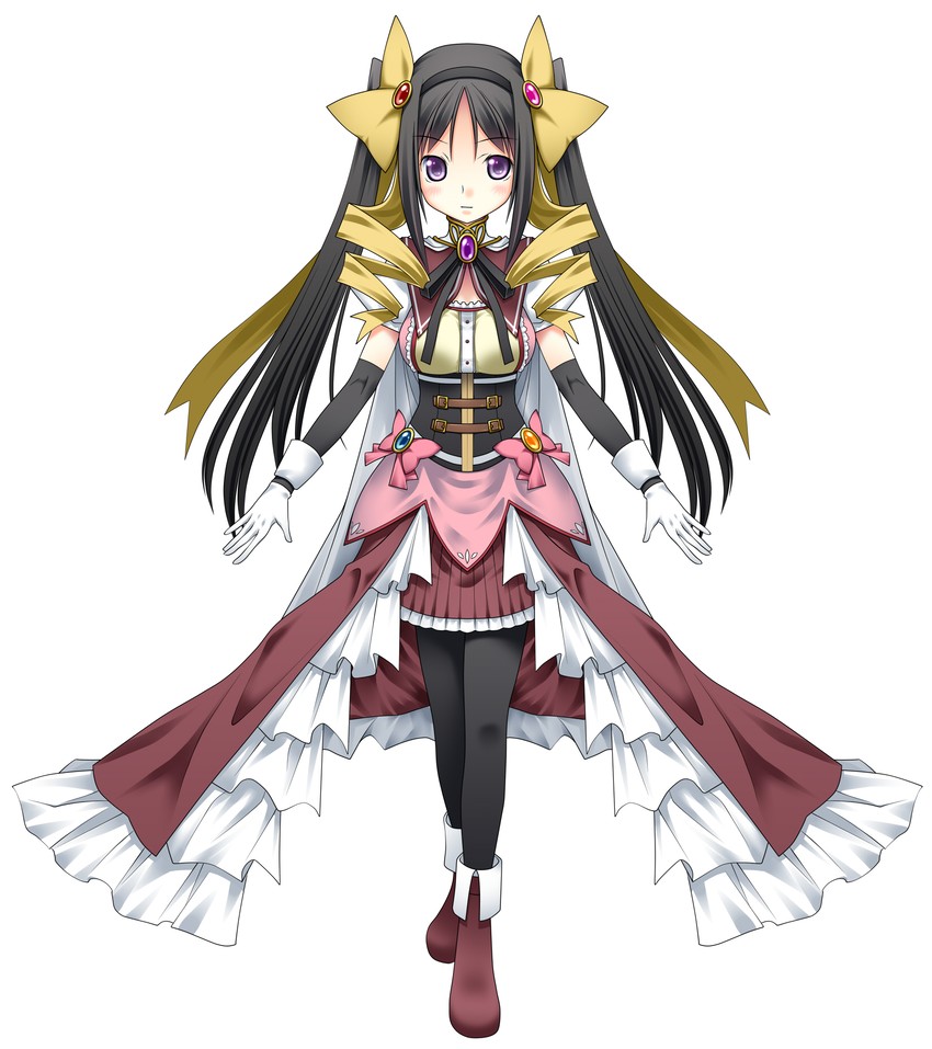 akemi homura, kaname madoka, miki sayaka, sakura kyoko, and tomoe mami (mahou shoujo madoka magica) drawn by kaneda_mitsuko