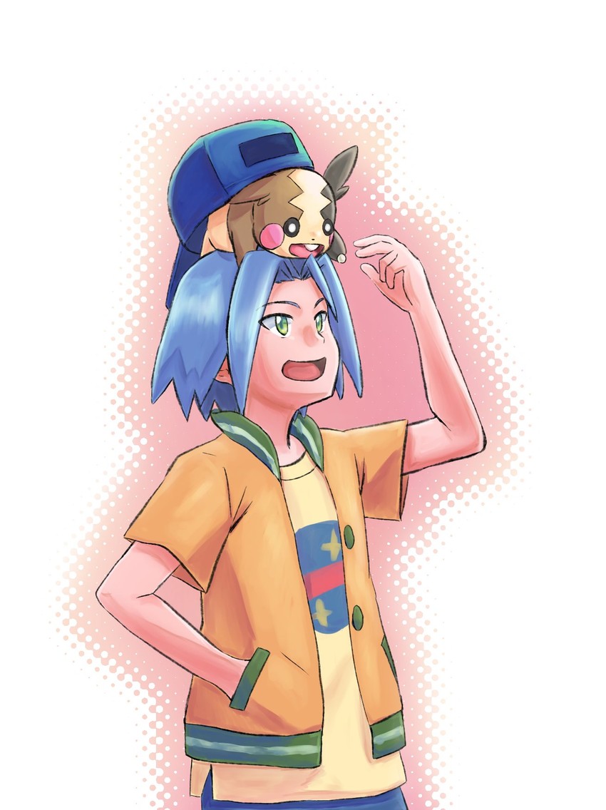 morpeko and james (pokemon and 1 more) drawn by 50kuike50namake