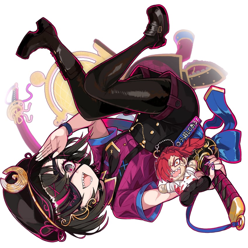 mori nagayoshi and mysterious ranmaru x (fate and 1 more) drawn by discat