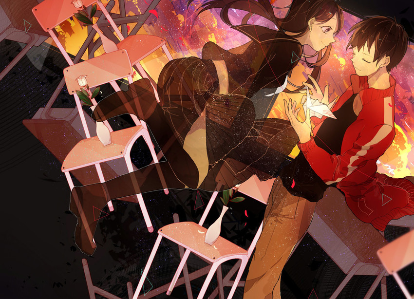 tateyama ayano and kisaragi shintarou (kagerou project and 1 more) drawn by rmm