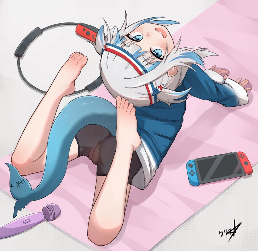 gawr gura (hololive and 2 more) drawn by boppin