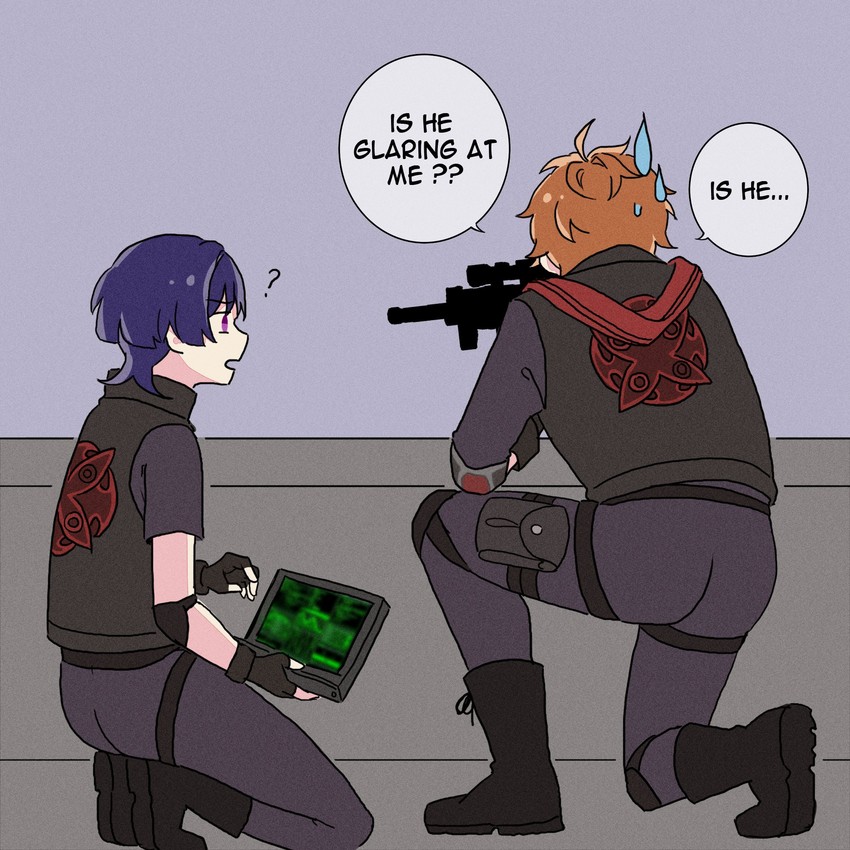scaramouche and tartaglia (genshin impact) drawn by yuu_(yurasutori)