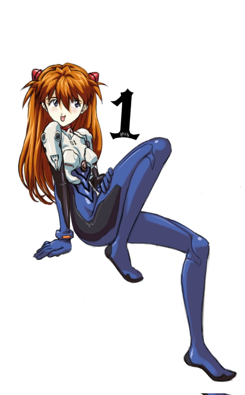 souryuu asuka langley and ikari shinji (neon genesis evangelion) drawn by amondetauro