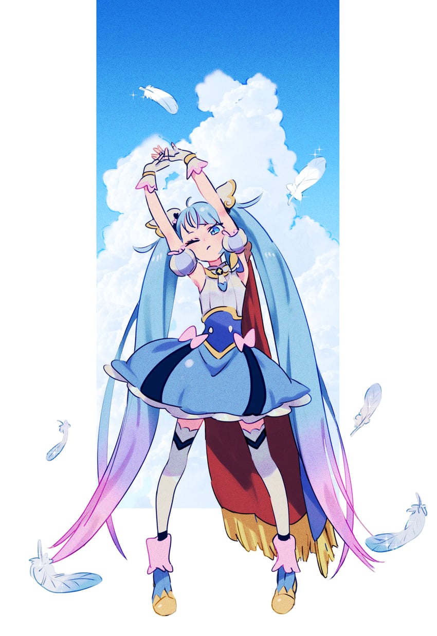 sora harewataru and cure sky (precure and 1 more) drawn by ishida30