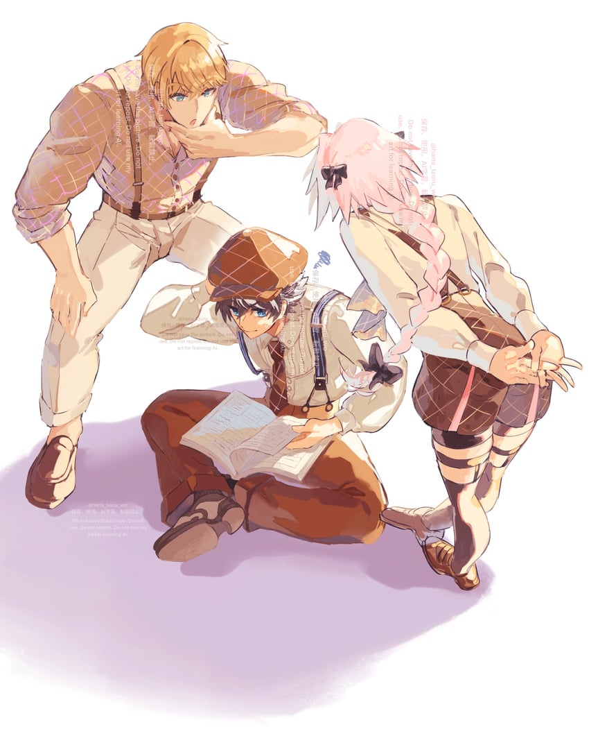 astolfo, roland, and charlemagne (fate and 1 more) drawn by sugomori_tsuru_(hana_tsuru_wo)