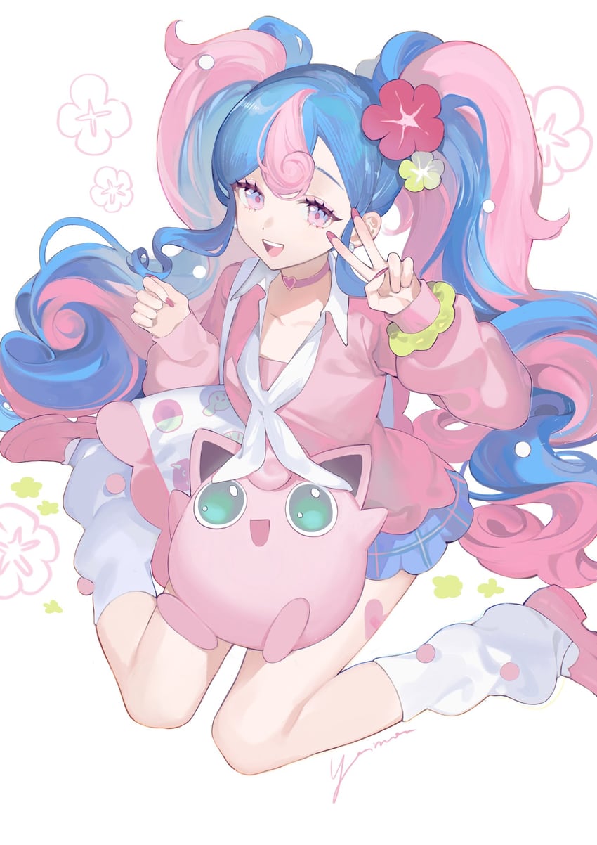 hatsune miku, jigglypuff, and fairy miku (pokemon and 2 more) drawn by yoimon