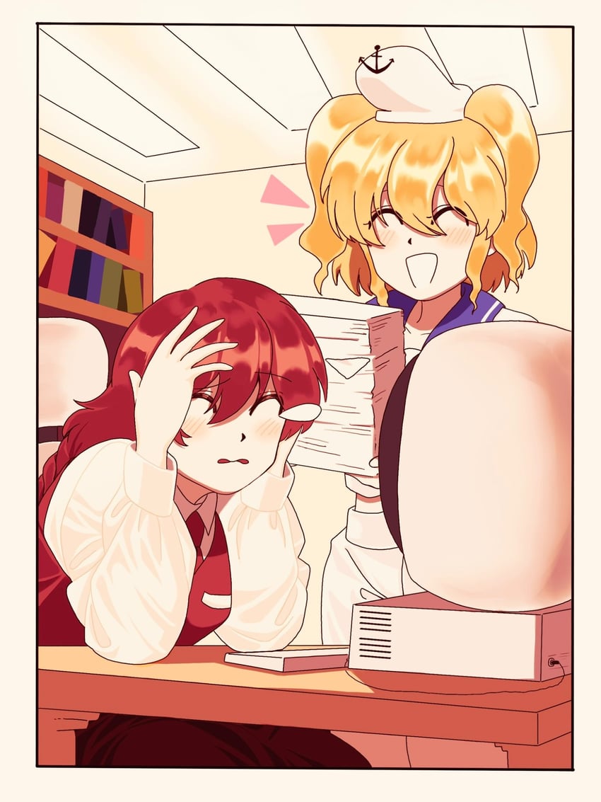 okazaki yumemi and kitashirakawa chiyuri (touhou) drawn by turtle-kun