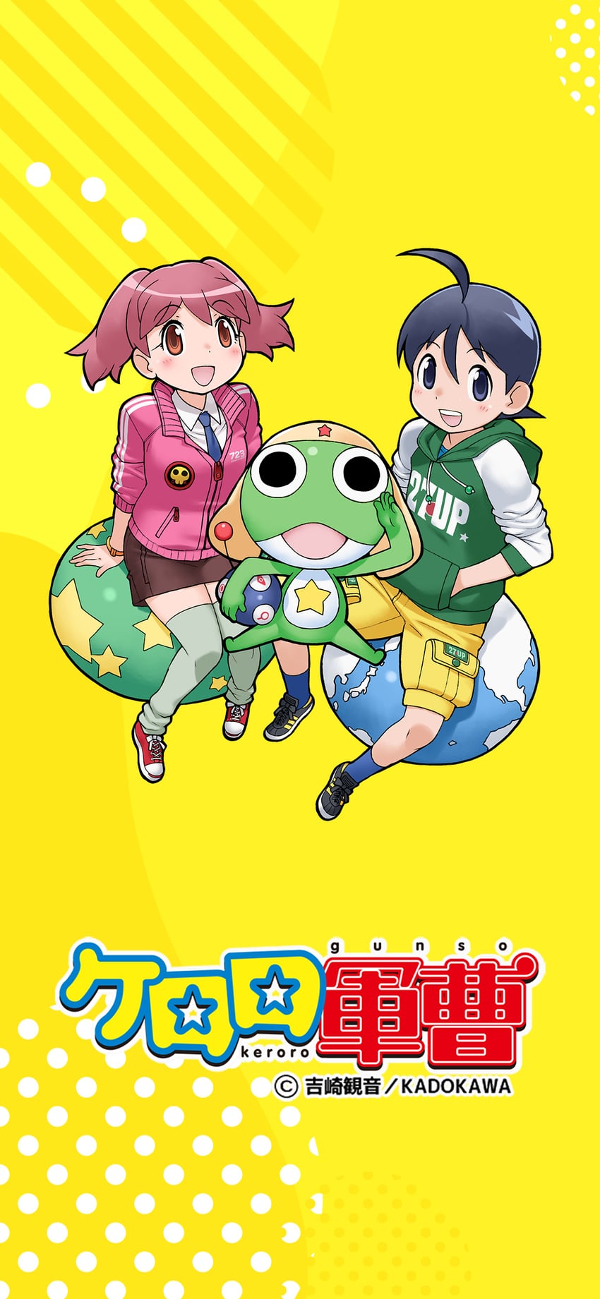 keroro, hinata natsumi, and hinata fuyuki (keroro gunsou) drawn by yoshizaki_mine