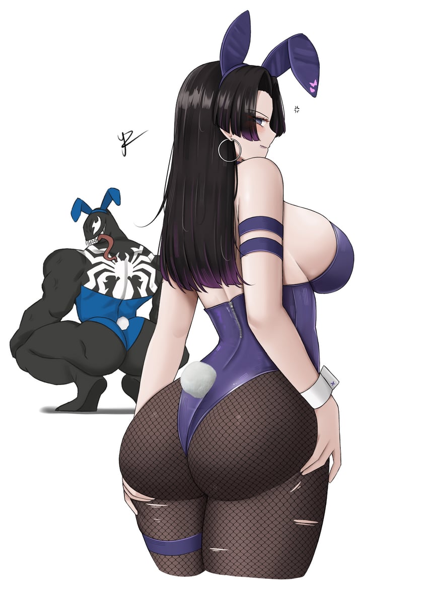 psylocke and venom (original and 4 more) drawn by yukaraishin