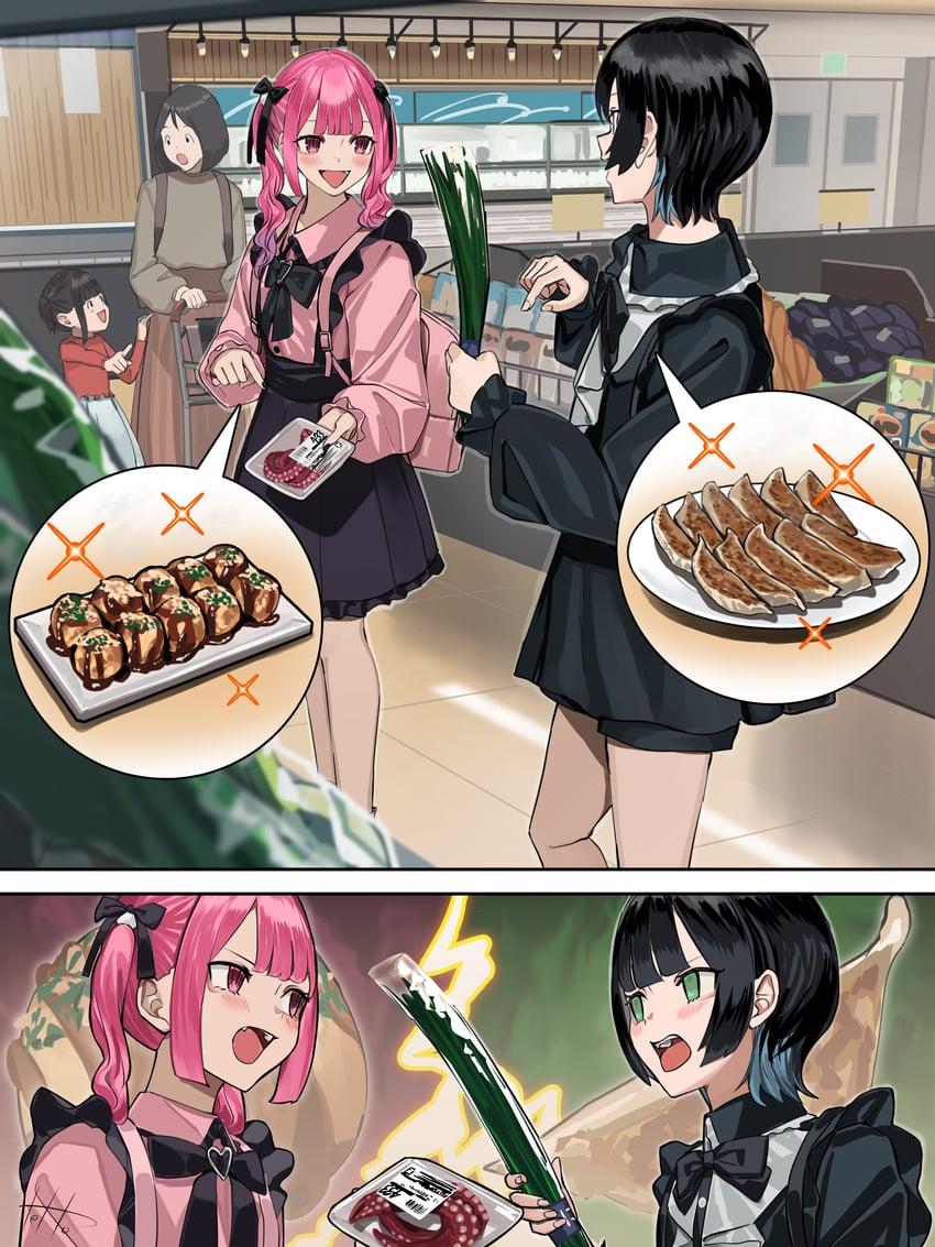 hinamizawa hinami and igarashi ritsu (original) drawn by tetto_(onnoveltet)