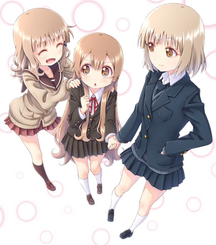 oomuro sakurako, oomuro hanako, and oomuro nadeshiko (yuruyuri and 1 more) drawn by pontasu