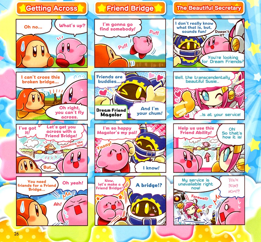 kirby, waddle dee, magolor, and susie (kirby and 1 more)