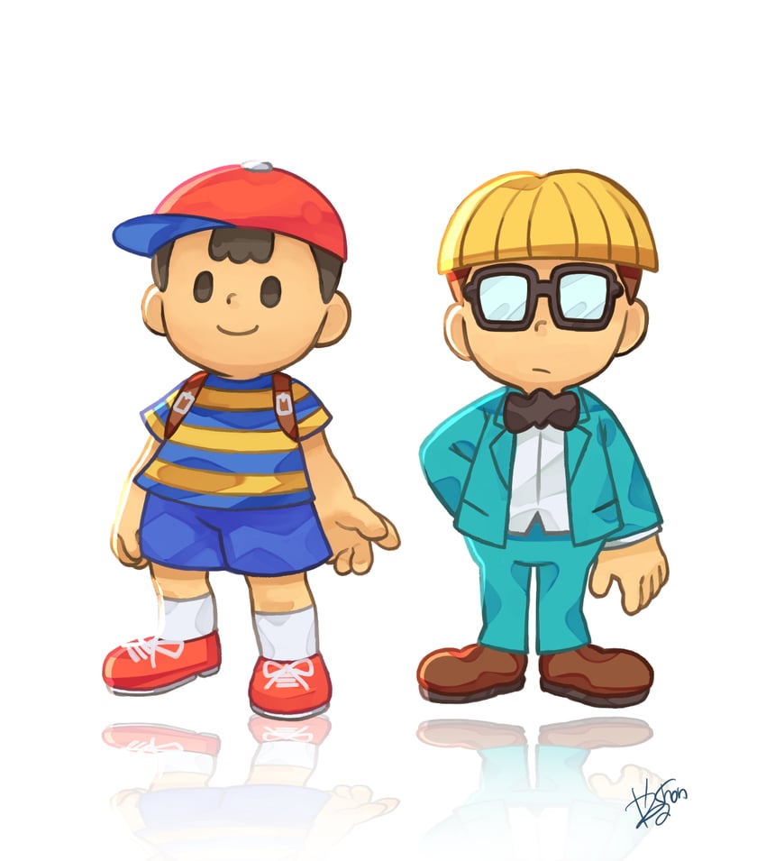 ness and jeff andonuts (mother and 1 more) drawn by yanedx