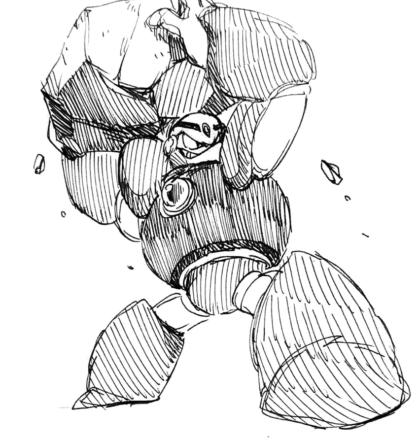 guts man (mega man and 1 more) drawn by takenokonoko
