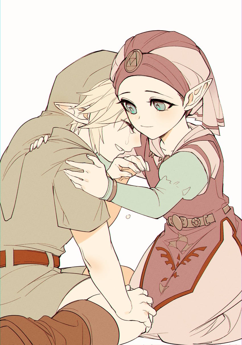 link, princess zelda, young link, and young zelda (the legend of zelda and 1 more) drawn by duoj_ji