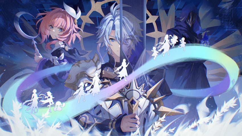 phainon, castorice, mydei, aglaea, cipher, and 8 more (honkai and 1 more) drawn by aqinorz
