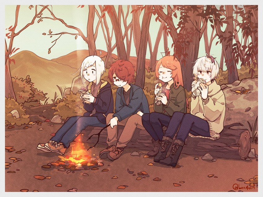 flower, sf-a2 miki, fukase, and utatane piko (vocaloid) drawn by mi_no_take