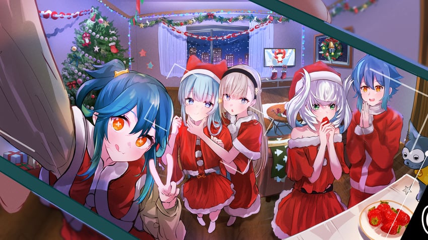 neo, oragon, yakumo, shennong, hallelujah, and 1 more (monster strike) drawn by ganbauruwa