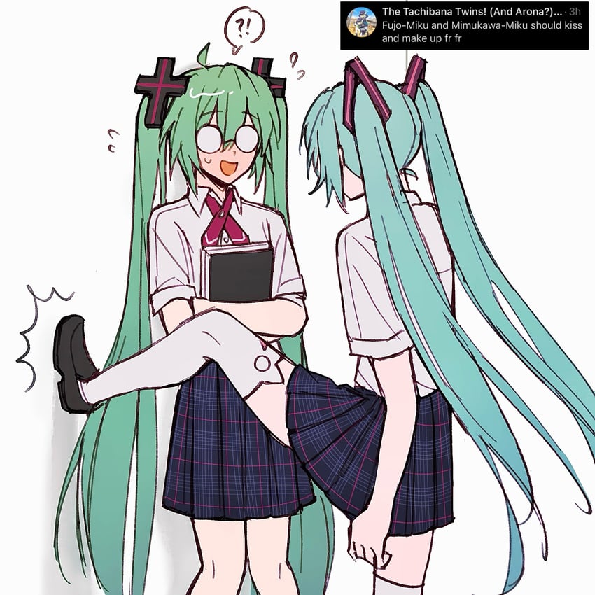 hatsune miku (vocaloid and 2 more) drawn by xom0meku