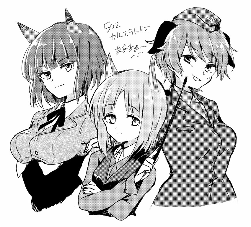 waltrud krupinski, edytha rossmann, and gundula rall (world witches series and 1 more) drawn by kodamari