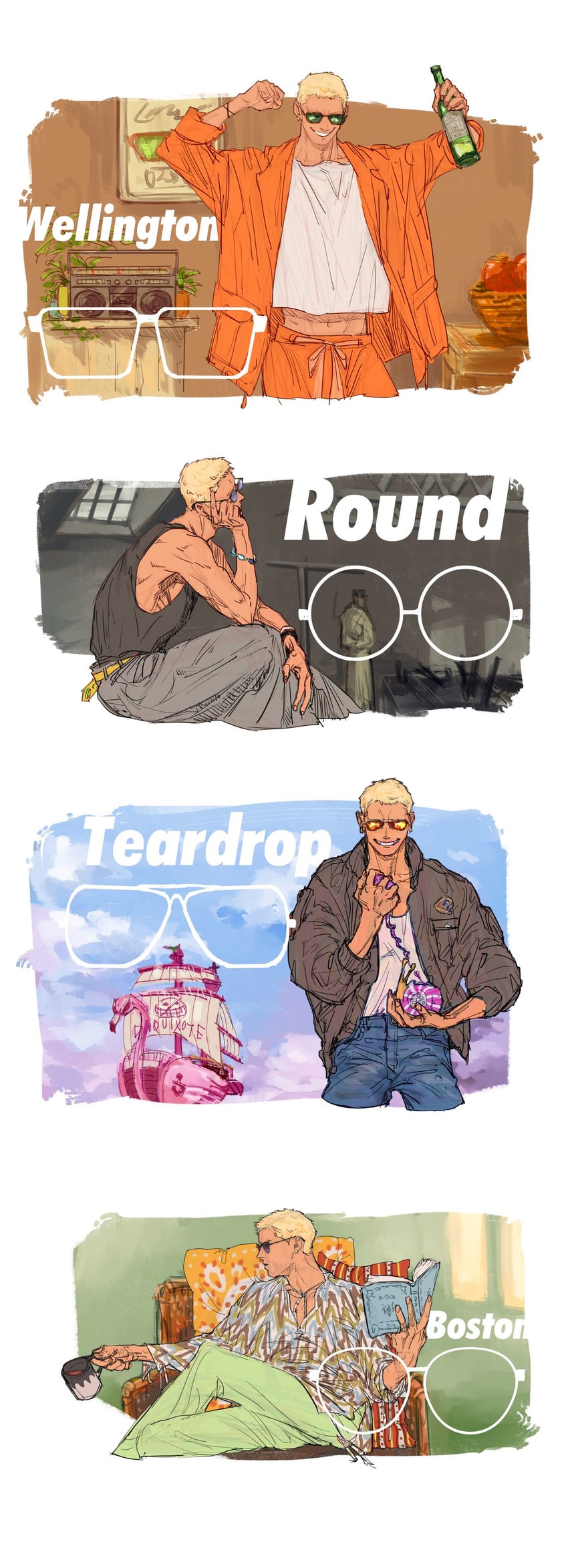donquixote doflamingo, den den mushi, and vergo (one piece) drawn by yukhoe0902